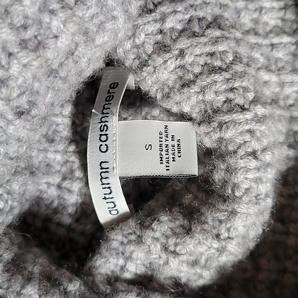 Cashmere grey warm wool turtleneck sleeveless tunic sweater small - Picture 2 of 13